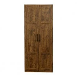 Modern 70.87 in. H Walnut Freestanding Kitchen Cabinet Accent Storage Cabinet with 2 Doors and 4 Shelves by Tidoin