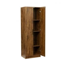 Modern 70.87 in. H Walnut Freestanding Kitchen Cabinet Accent Storage Cabinet with 2 Doors and 4 Shelves by Tidoin -Cheap Tidoin Store walnut tidoin accent cabinets js ydw3 0078 44 1000