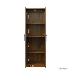 Modern 70.87 in. H Walnut Freestanding Kitchen Cabinet Accent Storage Cabinet with 2 Doors and 4 Shelves by Tidoin -Cheap Tidoin Store walnut tidoin accent cabinets js ydw3 0078 c3 1000