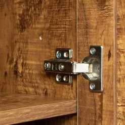 Modern 70.87 in. H Walnut Freestanding Kitchen Cabinet Accent Storage Cabinet with 2 Doors and 4 Shelves by Tidoin -Cheap Tidoin Store walnut tidoin accent cabinets js ydw3 0078 fa 1000