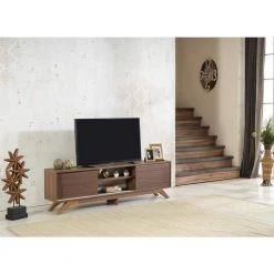 Modern 67 in. Wood Walnut TV Stand with 2 Doors Fits TV's up to 70 in. by Tidoin 16 Modern 67 in. Wood Walnut TV Stand with 2 Doors Fits TV's up to 70 in. by Tidoin -Cheap Tidoin Store walnut tidoin tv stands fur ydb0 495 44 1000