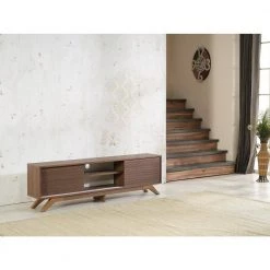 Modern 67 in. Wood Walnut TV Stand with 2 Doors Fits TV's up to 70 in. by Tidoin 12 Modern 67 in. Wood Walnut TV Stand with 2 Doors Fits TV's up to 70 in. by Tidoin -Cheap Tidoin Store walnut tidoin tv stands fur ydb0 495 77 1000