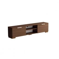 Modern 67 in. Wood Walnut TV Stand with 2 Storage Shelves and 2 Doors Fits TV's up to 70 in. by Tidoin