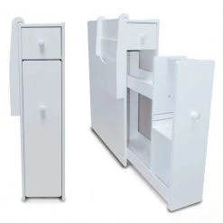 White Space Saving Storage Side Cabinet for Bathroom, Kitchen and Living Room by Magic Home