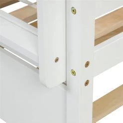 White Solid Wood Twin Over Twin Bunk Bed Daybed with Trundle by Magic Home 14 White Solid Wood Twin Over Twin Bunk Bed Daybed with Trundle by Magic Home -Cheap Tidoin Store white magic home bunk beds cs w69729965 44 1000