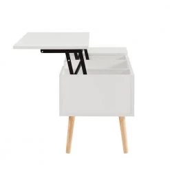 43.31 in. Storage Computer Accent Coffee Table with Liftable Top,White by Magic Home -Cheap Tidoin Store white magic home coffee tables cs w52322757 fa 1000