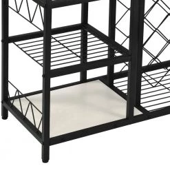 39.3 in. L White Freestanding Kitchen Metal Wine Bar Cabinet Console Table Buffet Table with Glass Holder by Magic Home 20 39.3 in. L White Freestanding Kitchen Metal Wine Bar Cabinet Console Table Buffet Table with Glass Holder by Magic Home -Cheap Tidoin Store white magic home console tables cs wf191267aak 44 1000