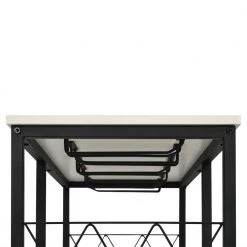 39.3 in. L White Freestanding Kitchen Metal Wine Bar Cabinet Console Table Buffet Table with Glass Holder by Magic Home 21 39.3 in. L White Freestanding Kitchen Metal Wine Bar Cabinet Console Table Buffet Table with Glass Holder by Magic Home -Cheap Tidoin Store white magic home console tables cs wf191267aak fa 1000