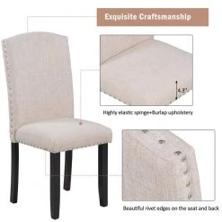 6-Piece Rectangular White Wood Top Dining Room Set with Black V-Shaped Legs by Magic Home -Cheap Tidoin Store white magic home dining room sets cs st000057aak 44 1000