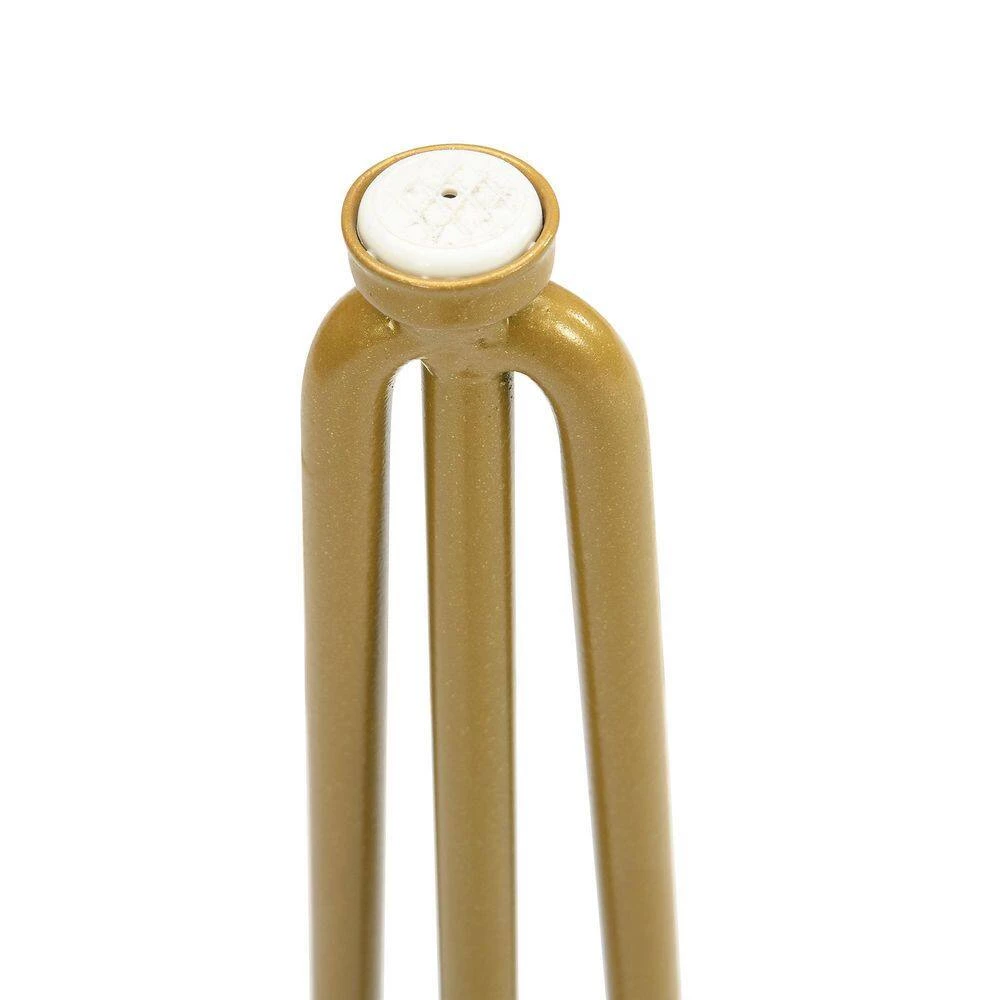 Rustic Farmhouse 3-Piece Dining Table Set Faux Marble Table Top with 2 Iron Frame Benches by Magic Home 8 Rustic Farmhouse 3-Piece Dining Table Set Faux Marble Table Top with 2 Iron Frame Benches by Magic Home - Image 6