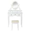 Classic Makeup Dressing Vanity Jewelry Armoire Set with Removeable 360° Rotating LED Mirror and Stool, White by Magic Home 2 Classic Makeup Dressing Vanity Jewelry Armoire Set with Removeable 360° Rotating LED Mirror and Stool, White by Magic Home -Cheap Tidoin Store white magic home makeup vanities cs w1041p0969 64 1000