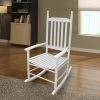 White Wooden Porch Rocker Chair for Outdoor and Indoor by Magic Home -Cheap Tidoin Store white magic home rockers gliders ottomans cs w49520605 64 1000