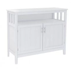 White Kitchen Storage Sideboard and Buffet Server Cabinet with 2-Shelves by Magic Home -Cheap Tidoin Store white magic home sideboards buffet tables cs w28209580 fa 1000