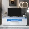 67 in. White Functional Entertainment Center TV Stand Cabinet with Color Changing LED Lights Fit For TV Up to 75 in. by Magic Home -Cheap Tidoin Store white magic home tv stands cs w33115873 64 1000