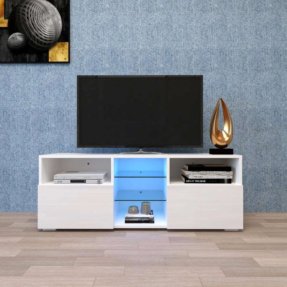 13.8 in. High-Gloss LED White TV Stand TV Console with 20 Colors LED Lights Fits TV's up to 55 in. by Magic Home 13 13.8 in. High-Gloss LED White TV Stand TV Console with 20 Colors LED Lights Fits TV's up to 55 in. by Magic Home - Image 11
