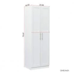 Modern 70.87 in. H White Freestanding Kitchen Cabinet Accent Storage Cabinet with 2 Doors and 4 Shelves by Tidoin 16 Modern 70.87 in. H White Freestanding Kitchen Cabinet Accent Storage Cabinet with 2 Doors and 4 Shelves by Tidoin -Cheap Tidoin Store white tidoin accent cabinets js ydw3 0080 4f 1000