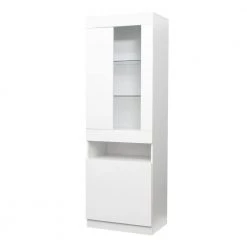Modern 71.65 in. H White Freestanding Kitchen Cabinet Accent Storage Cabinet with 2 Doors, 4 Shelves and LED Lights by Tidoin -Cheap Tidoin Store white tidoin accent cabinets js ydw3 0091 1f 1000