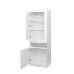 Modern 71.65 in. H White Freestanding Kitchen Cabinet Accent Storage Cabinet with 2 Doors, 4 Shelves and LED Lights by Tidoin -Cheap Tidoin Store white tidoin accent cabinets js ydw3 0091 77 1000