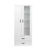Modern 71.65 in. H White Freestanding Kitchen Cabinet Accent Storage Cabinet with 2 Doors, 2 Drawers and 6 Shelves by Tidoin 2 Modern 71.65 in. H White Freestanding Kitchen Cabinet Accent Storage Cabinet with 2 Doors, 2 Drawers and 6 Shelves by Tidoin -Cheap Tidoin Store white tidoin accent cabinets js ydw3 0114 64 1000
