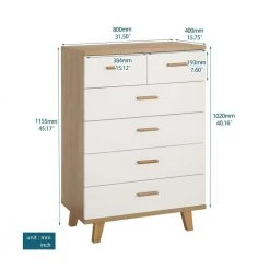Modern 15.7 in. D x 31.5 in. W x 45.5 in. H White Wood Storage Cabinet with 6-Drawers by Tidoin 15 Modern 15.7 in. D x 31.5 in. W x 45.5 in. H White Wood Storage Cabinet with 6-Drawers by Tidoin -Cheap Tidoin Store white tidoin accent cabinets jxy ydw6s 005 c3 1000