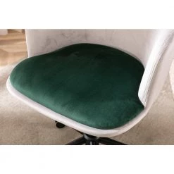 White Velvet Adjustable Height Accent Arm Chair with Wheels by Tidoin -Cheap Tidoin Store white tidoin accent chairs zoy ydw5 1351 4f 1000