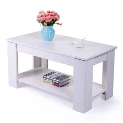 39.4 in. W White Wood Lift Coffee Table by Tidoin -Cheap Tidoin Store white tidoin coffee tables mix ydhg 425 4f 1000