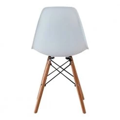 BX-Box Modern White Plastic High Back Dining Chair with Wood Leg (Set of 4) by Tidoin -Cheap Tidoin Store white tidoin dining chairs bs ydw2 0690 fa 1000