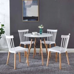 BX-Box Modern White Plastic High Back Dining Chair with Wood Leg (Set of 4) by Tidoin 15 BX-Box Modern White Plastic High Back Dining Chair with Wood Leg (Set of 4) by Tidoin -Cheap Tidoin Store white tidoin dining chairs bs ydw2 8228 31 1000