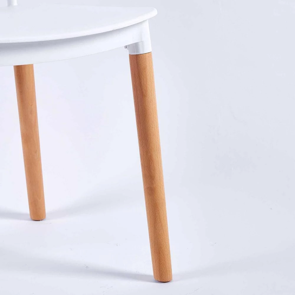 BX-Box Modern White Plastic High Back Dining Chair with Wood Leg (Set of 4) by Tidoin 8 BX-Box Modern White Plastic High Back Dining Chair with Wood Leg (Set of 4) by Tidoin - Image 6