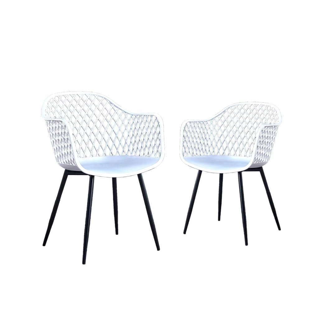 BX-Box Modern White Metal High Back Dining Chair (Set of 2) by Tidoin 3 BX-Box Modern White Metal High Back Dining Chair (Set of 2) by Tidoin