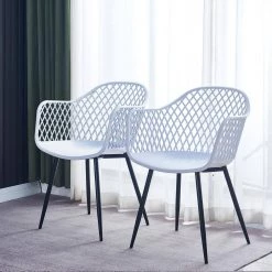 BX-Box Modern White Metal High Back Dining Chair (Set of 2) by Tidoin 18 BX-Box Modern White Metal High Back Dining Chair (Set of 2) by Tidoin -Cheap Tidoin Store white tidoin dining chairs kld ydw3 721 76 1000