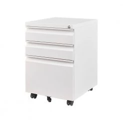Modern 15.35 in. D x 19.69 in. W x 24.41 in. H White Metal File Cabinet with 3 Drawers by Tidoin -Cheap Tidoin Store white tidoin file cabinets db ydw5 2047 31 1000