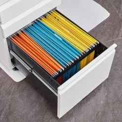 Modern 15.35 in. D x 19.69 in. W x 24.41 in. H White Metal File Cabinet with 3 Drawers by Tidoin -Cheap Tidoin Store white tidoin file cabinets db ydw5 2047 44 1000