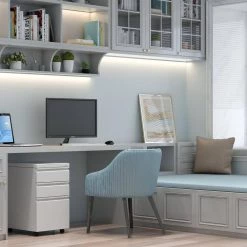 Modern White Steel File Cabinet Storage Cabinet with 3-Drawers and 5-Wheels by Tidoin -Cheap Tidoin Store white tidoin file cabinets ste ydw2 848 31 1000