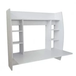 42 in. Rectangular White Wood Floating Desk with 4 Shelves by Tidoin -Cheap Tidoin Store white tidoin floating desks gc ydb0 9984 1f 1000