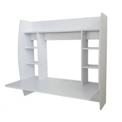 42 in. Rectangular White Wood Floating Desk with 4 Shelves by Tidoin -Cheap Tidoin Store white tidoin floating desks gc ydb0 9984 44 1000