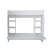 42 in. Rectangular White Wood Floating Desk with 4 Shelves by Tidoin