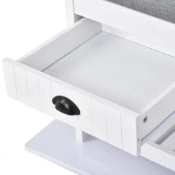 68.9 in. H White 3-in-1 Design Wood Hall Tree with 4 Hooks, 1 Shelf and 2 Storage Drawers by Tidoin -Cheap Tidoin Store white tidoin hall trees uc ydwf 3aak 4f 1000