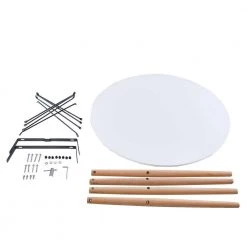 Modern 31.5 in. Round White Wood Top Dining Table with 3-Wood Legs by Tidoin -Cheap Tidoin Store white tidoin kitchen dining tables bs ydw2 5255 4f 1000