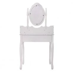 Modern 15.7 in. D x 29.5 in. W x 56.3 in. H White Wood Vanity Set with 4 Drawers, Mirror and Stool by Tidoin 14 Modern 15.7 in. D x 29.5 in. W x 56.3 in. H White Wood Vanity Set with 4 Drawers, Mirror and Stool by Tidoin -Cheap Tidoin Store white tidoin makeup vanities mz ydw1 9665 4f 1000