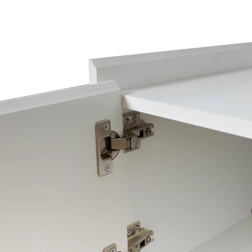 49.6 in. White TV Stand Console Table with 2-Doors and 3 Shelves Fits TV's up to 55 in. by Tidoin 8 49.6 in. White TV Stand Console Table with 2-Doors and 3 Shelves Fits TV's up to 55 in. by Tidoin - Image 6