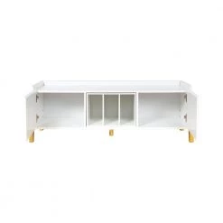 49.6 in. White TV Stand Console Table with 2-Doors and 3 Shelves Fits TV's up to 55 in. by Tidoin 14 49.6 in. White TV Stand Console Table with 2-Doors and 3 Shelves Fits TV's up to 55 in. by Tidoin -Cheap Tidoin Store white tidoin tv stands fm ydw8 3899 77 1000