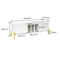 49.6 in. White TV Stand Console Table with 2-Doors and 3 Shelves Fits TV's up to 55 in. by Tidoin 15 49.6 in. White TV Stand Console Table with 2-Doors and 3 Shelves Fits TV's up to 55 in. by Tidoin -Cheap Tidoin Store white tidoin tv stands fm ydw8 3899 c3 1000