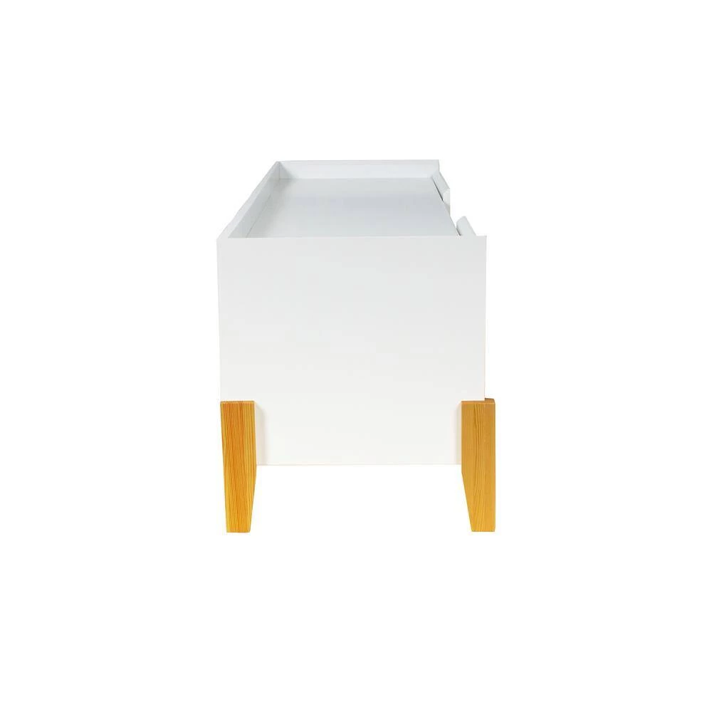 49.6 in. White TV Stand Console Table with 2-Doors and 3 Shelves Fits TV's up to 55 in. by Tidoin 4 49.6 in. White TV Stand Console Table with 2-Doors and 3 Shelves Fits TV's up to 55 in. by Tidoin - Image 2