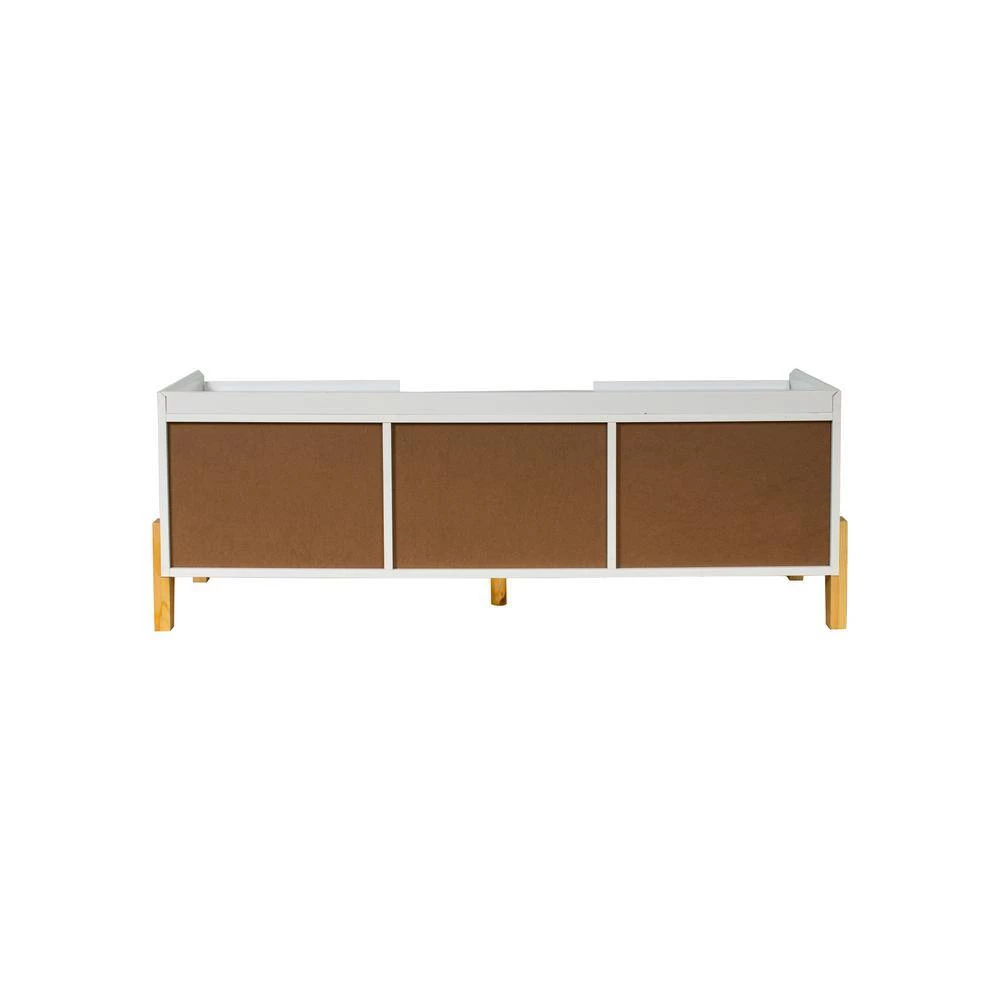 49.6 in. White TV Stand Console Table with 2-Doors and 3 Shelves Fits TV's up to 55 in. by Tidoin 10 49.6 in. White TV Stand Console Table with 2-Doors and 3 Shelves Fits TV's up to 55 in. by Tidoin - Image 8