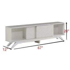 Modern 67 in. Wood White TV Stand with 2 Doors Fits TV's up to 70 in. by Tidoin -Cheap Tidoin Store white tidoin tv stands fur ydb0 496 c3 1000