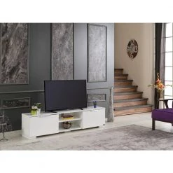 Modern 67 in. Wood White TV Stand with 2 Storage Shelves and 2 Doors Fits TV's up to 70 in. by Tidoin -Cheap Tidoin Store white tidoin tv stands fur ydb0 498 1f 1000