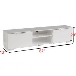 Modern 67 in. Wood White TV Stand with 2 Storage Shelves and 2 Doors Fits TV's up to 70 in. by Tidoin -Cheap Tidoin Store white tidoin tv stands fur ydb0 498 c3 1000