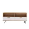 Modern 47.2 in. Wood White TV Stand with 2-Drawers and 2-Shelf Fits TV's up to 50 in. by Tidoin 2 Modern 47.2 in. Wood White TV Stand with 2-Drawers and 2-Shelf Fits TV's up to 50 in. by Tidoin -Cheap Tidoin Store white tidoin tv stands jxy ydw6s 027 64 1000