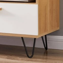 Modern 47.2 in. Wood White TV Stand with 2-Drawers and 2-Shelf Fits TV's up to 50 in. by Tidoin -Cheap Tidoin Store white tidoin tv stands jxy ydw6s 027 fa 1000